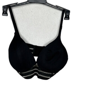 Vince Camuto Coast Lines Mesh Elastic Molded Bikini Swim Top, Women Black, Small